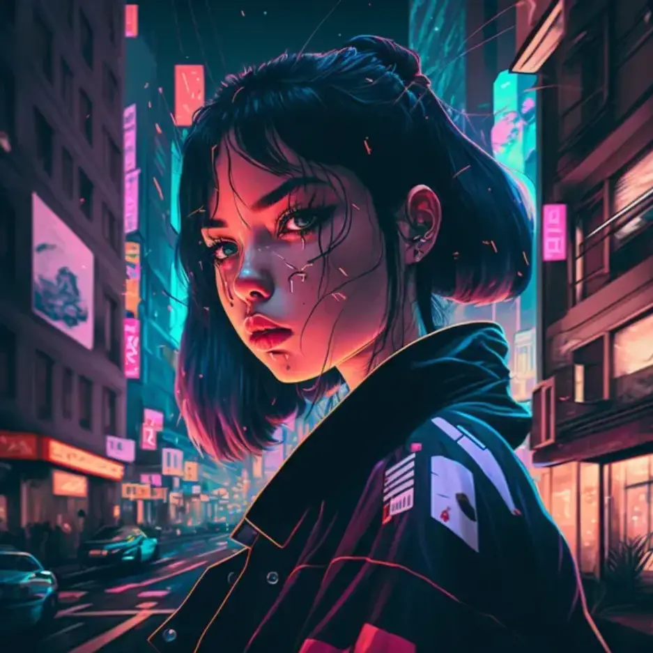 Japanese Vaporwave Characters – DiffusionArt.co