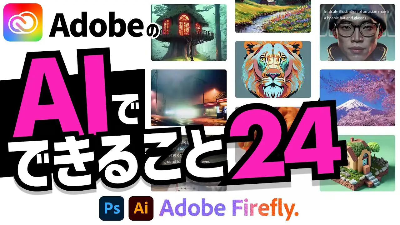 【Adobe アドビ】AIツール「Firefly – ファイアフライ」で出来る24のこと。