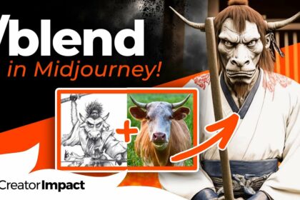 BLEND Feature in Midjourney (How to Blend Images into AI Art!)