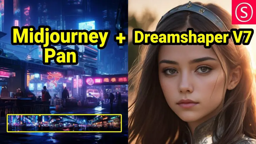 Midjourney Panning + Dreamshaper Version 7
